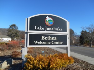 Welcome Sign at Lake Junaluska, NC.
