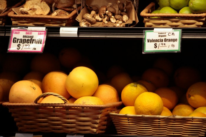Photograph of fresh citrus produce at a market